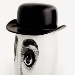 Vases<Fornasetti Vase Smilzo Charlot White/Black