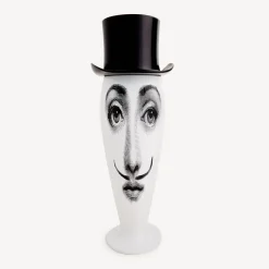 Vases<Fornasetti Vase Smilzo Moustache White/Black