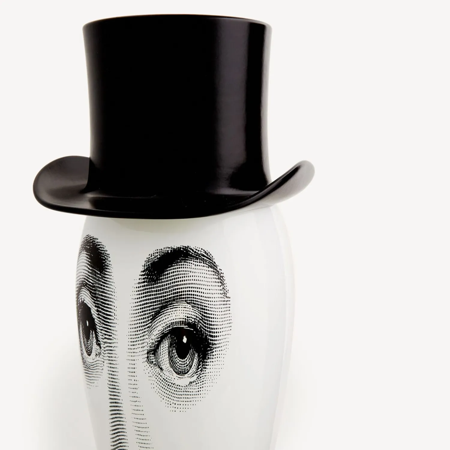 Vases<Fornasetti Vase Smilzo Moustache White/Black