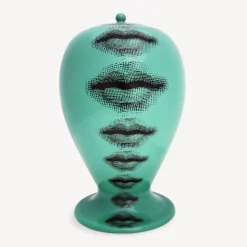 Vases<Fornasetti Vaso Bocche Green/Black