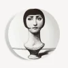 Antiquity<Fornasetti Wall Plate Tema E Variazioni N.192 White/Black