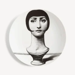 Antiquity<Fornasetti Wall Plate Tema E Variazioni N.192 White/Black