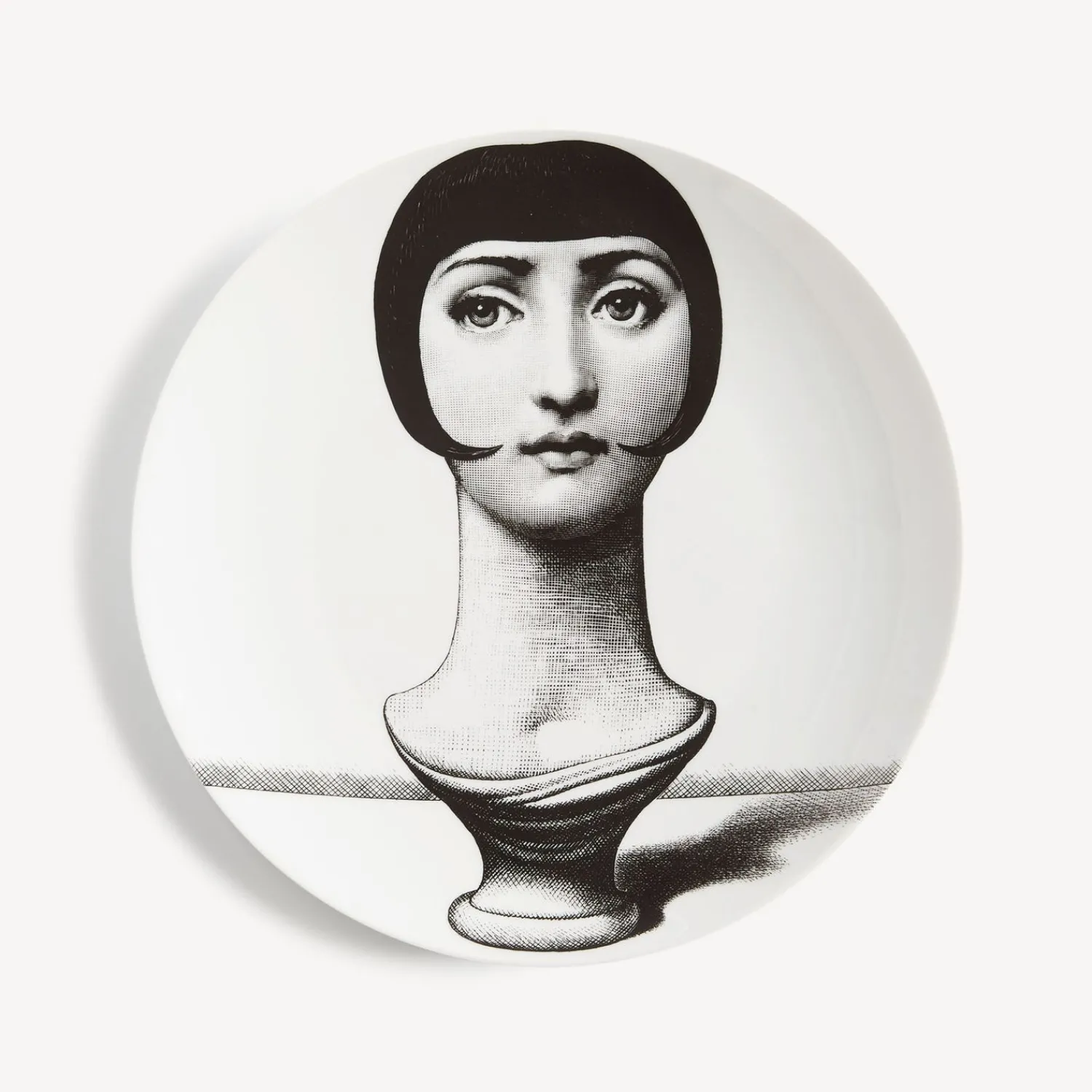Antiquity<Fornasetti Wall Plate Tema E Variazioni N.192 White/Black