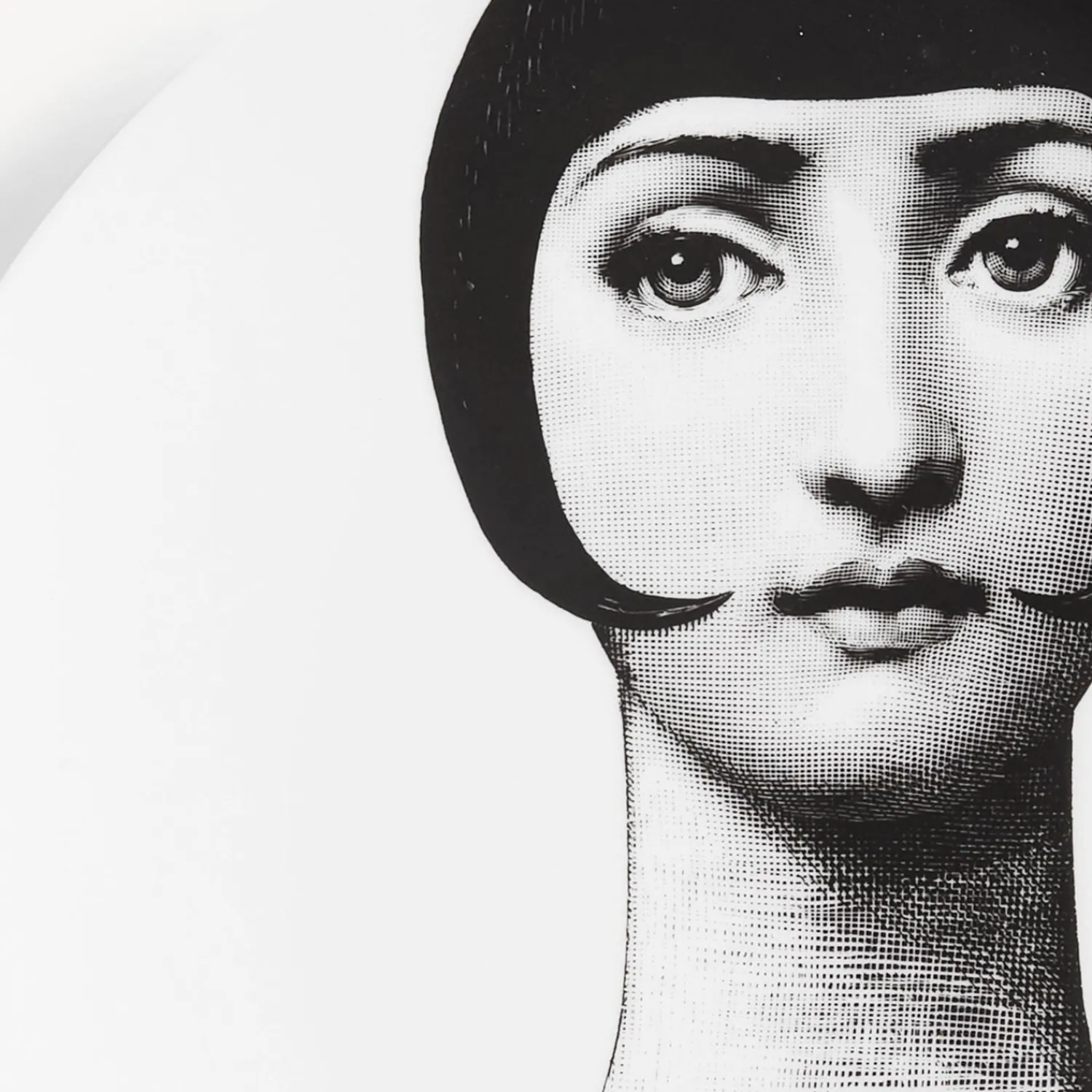 Antiquity<Fornasetti Wall Plate Tema E Variazioni N.192 White/Black