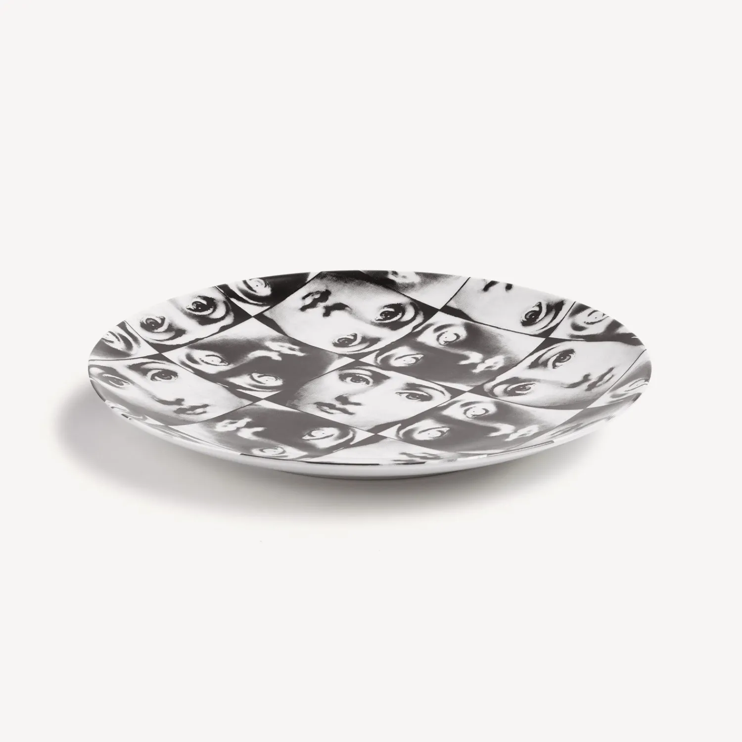 Repetition<Fornasetti Wall Plate Tema E Variazioni N.275 White/Black