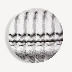 Repetition<Fornasetti Wall Plate Tema E Variazioni N.238 White/Black