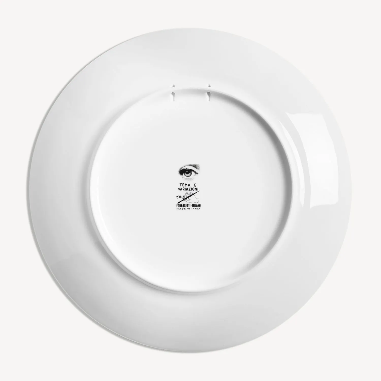 Repetition<Fornasetti Wall Plate Tema E Variazioni N.238 White/Black