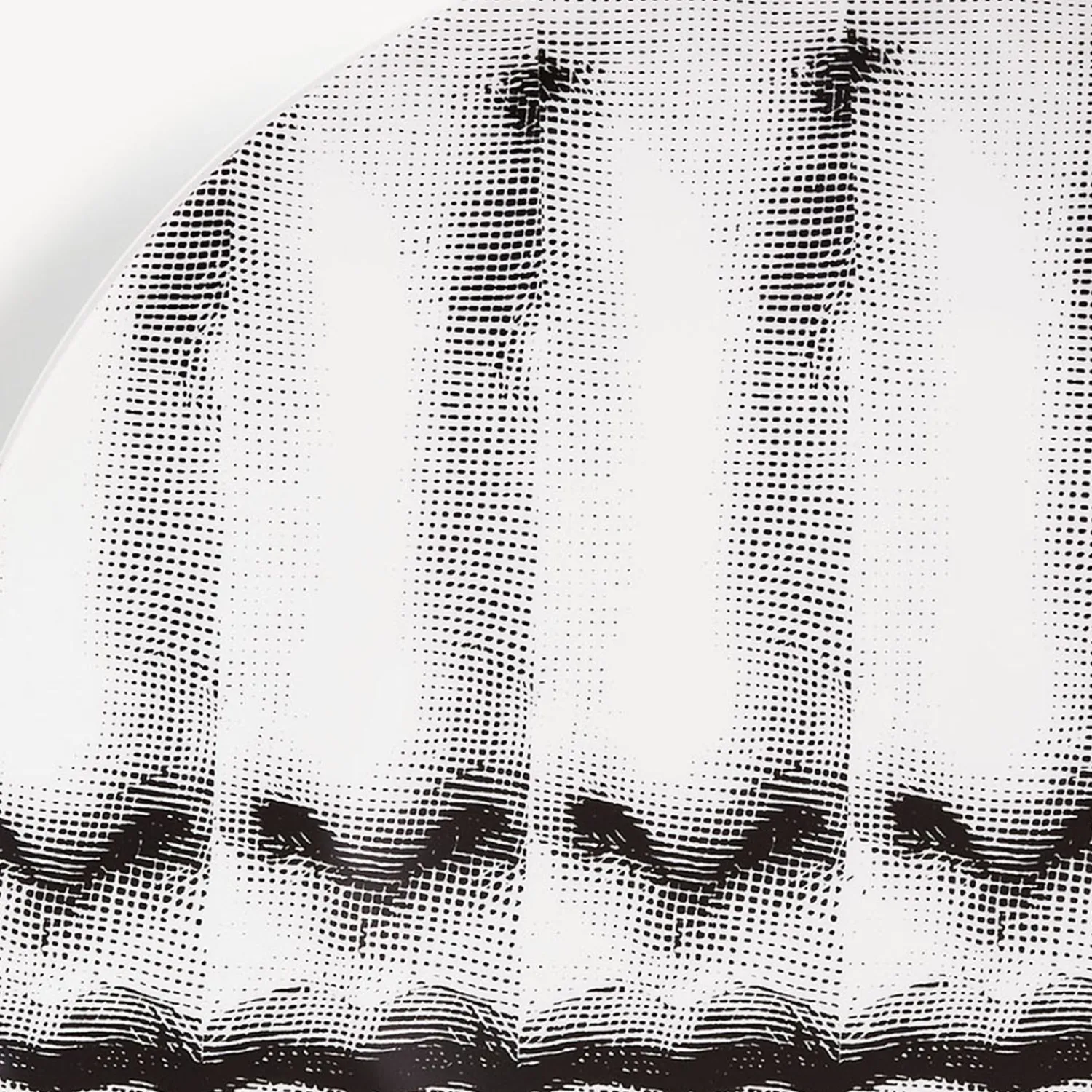 Repetition<Fornasetti Wall Plate Tema E Variazioni N.238 White/Black