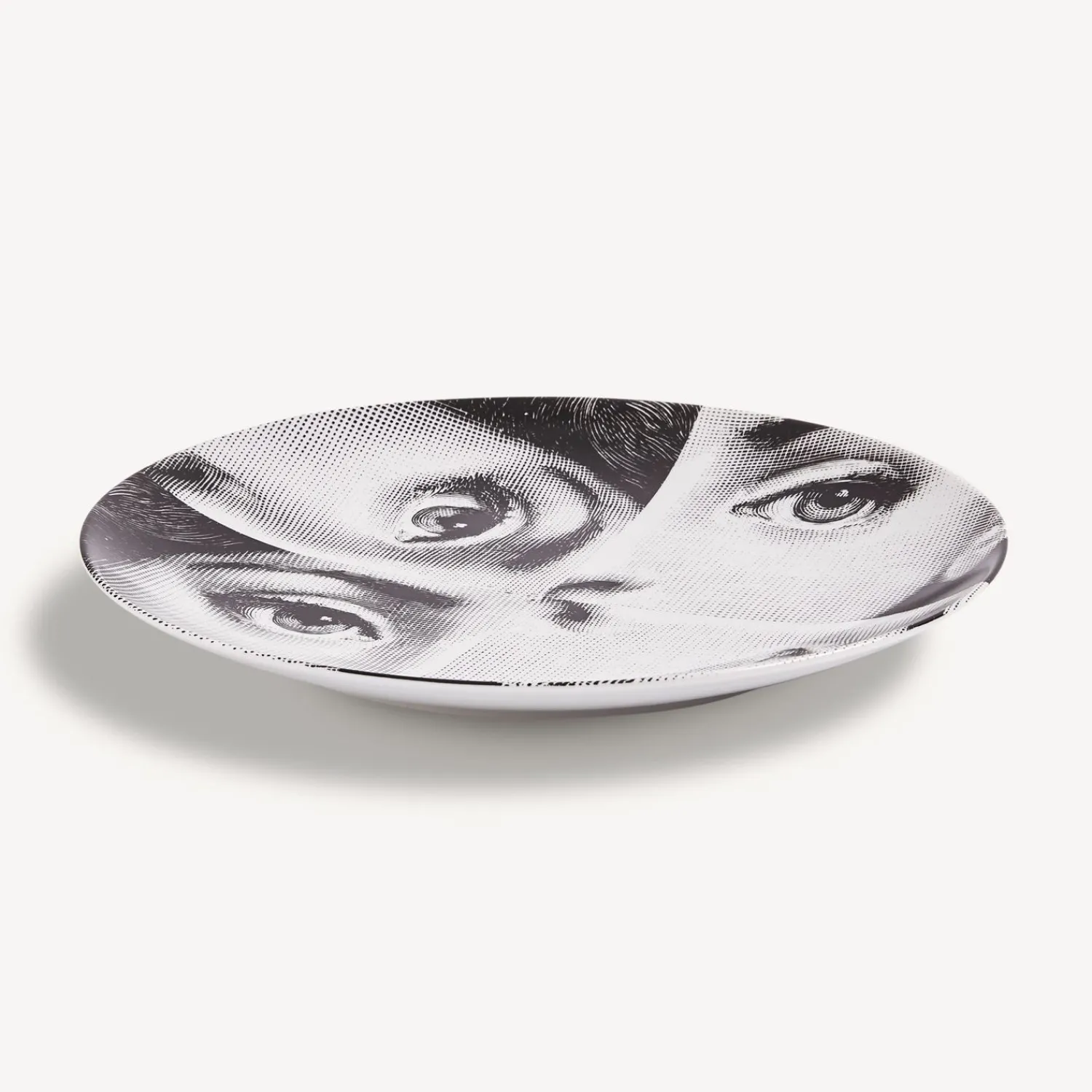 Repetition<Fornasetti Wall Plate Tema E Variazioni N.244 White/Black