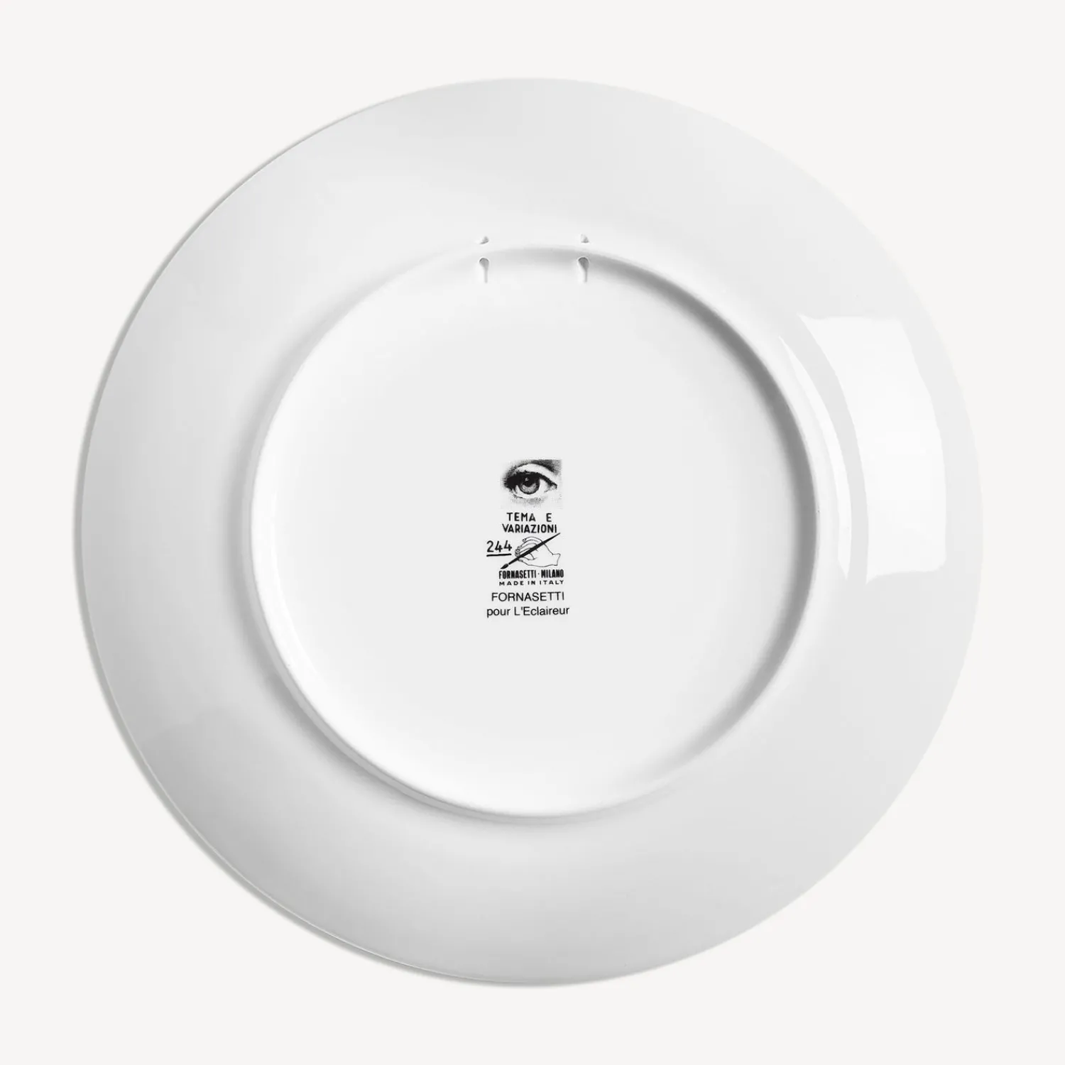 Repetition<Fornasetti Wall Plate Tema E Variazioni N.244 White/Black