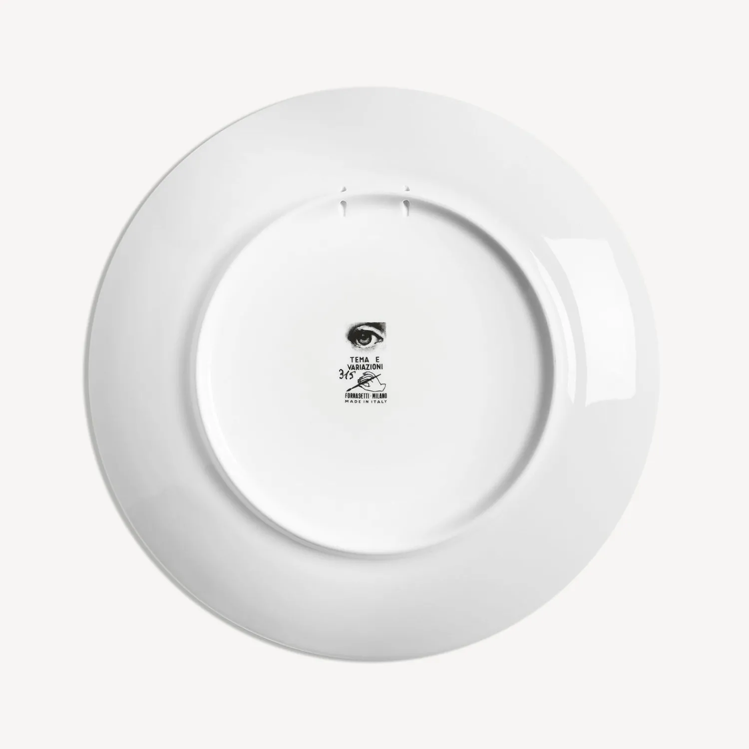 Flowers<Fornasetti Wall Plate Tema E Variazioni N.315 White/Black