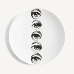 Repetition<Fornasetti Wall Plate Tema E Variazioni N.43 White/Black