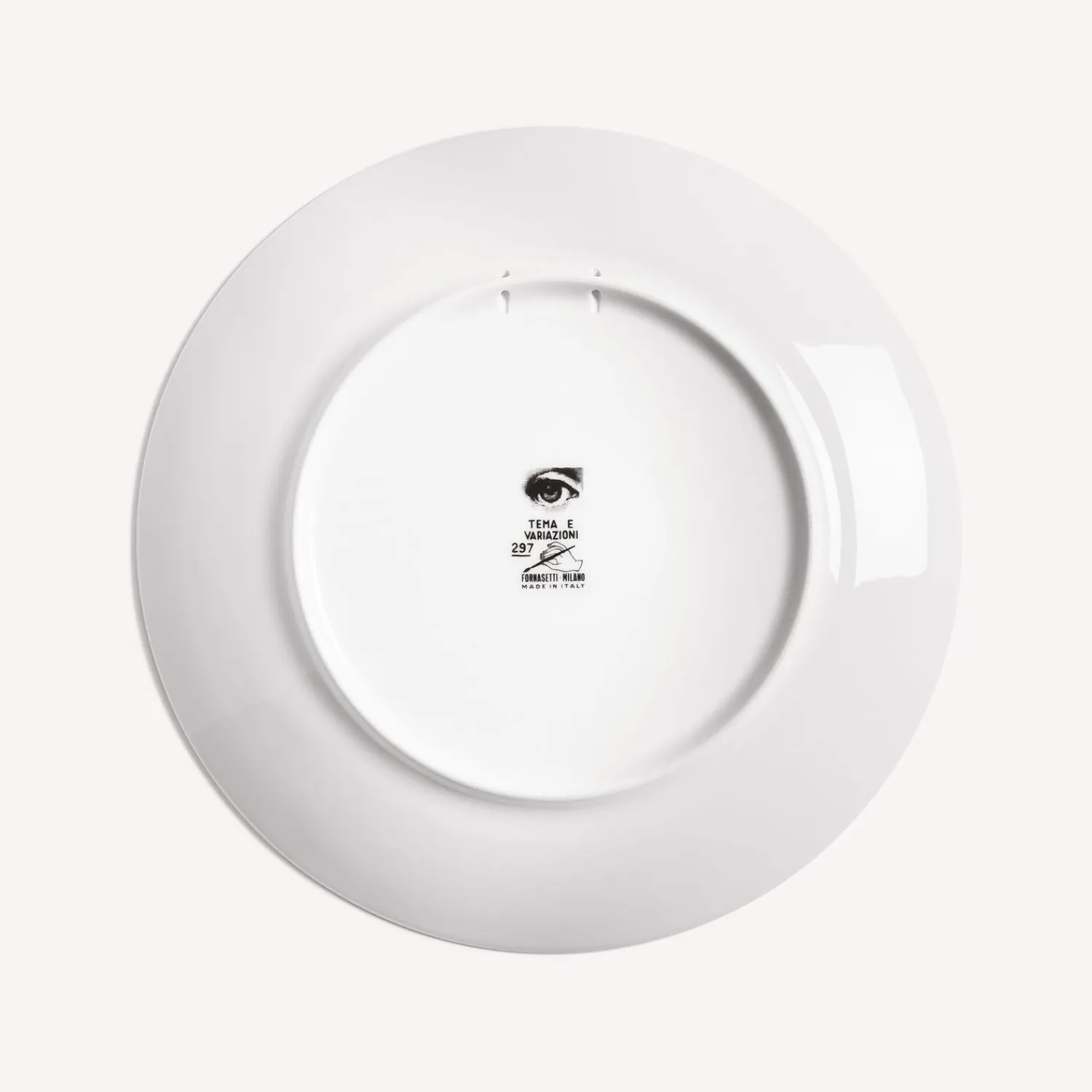 Surrealism<Fornasetti Wall Plate Tema E Variazioni N.297 White/Black/Gold