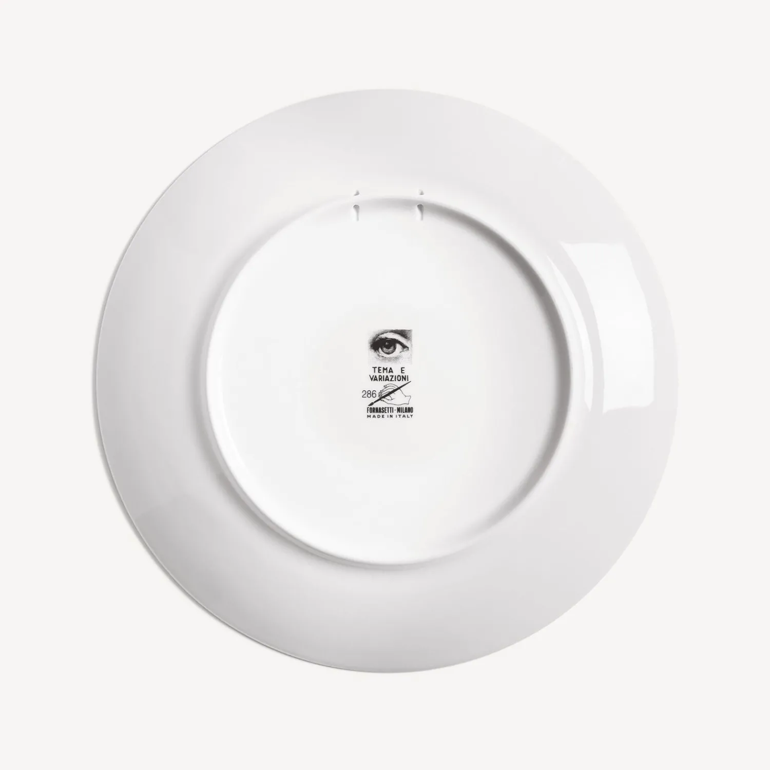 Occhi<Fornasetti Wall Plate Tema E Variazioni N.286 White/Black