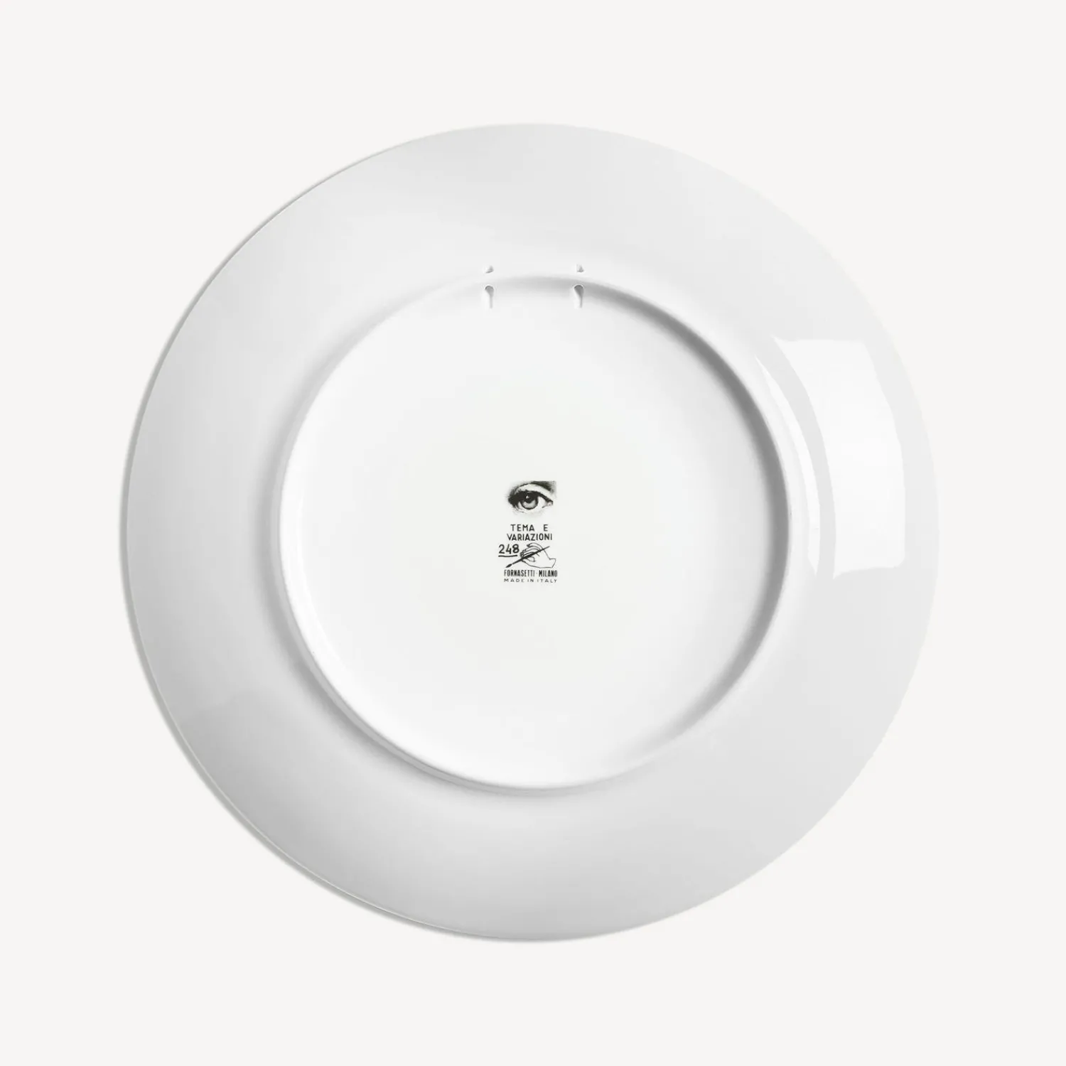 Occhi<Fornasetti Wall Plate Tema E Variazioni N.248 White/Black