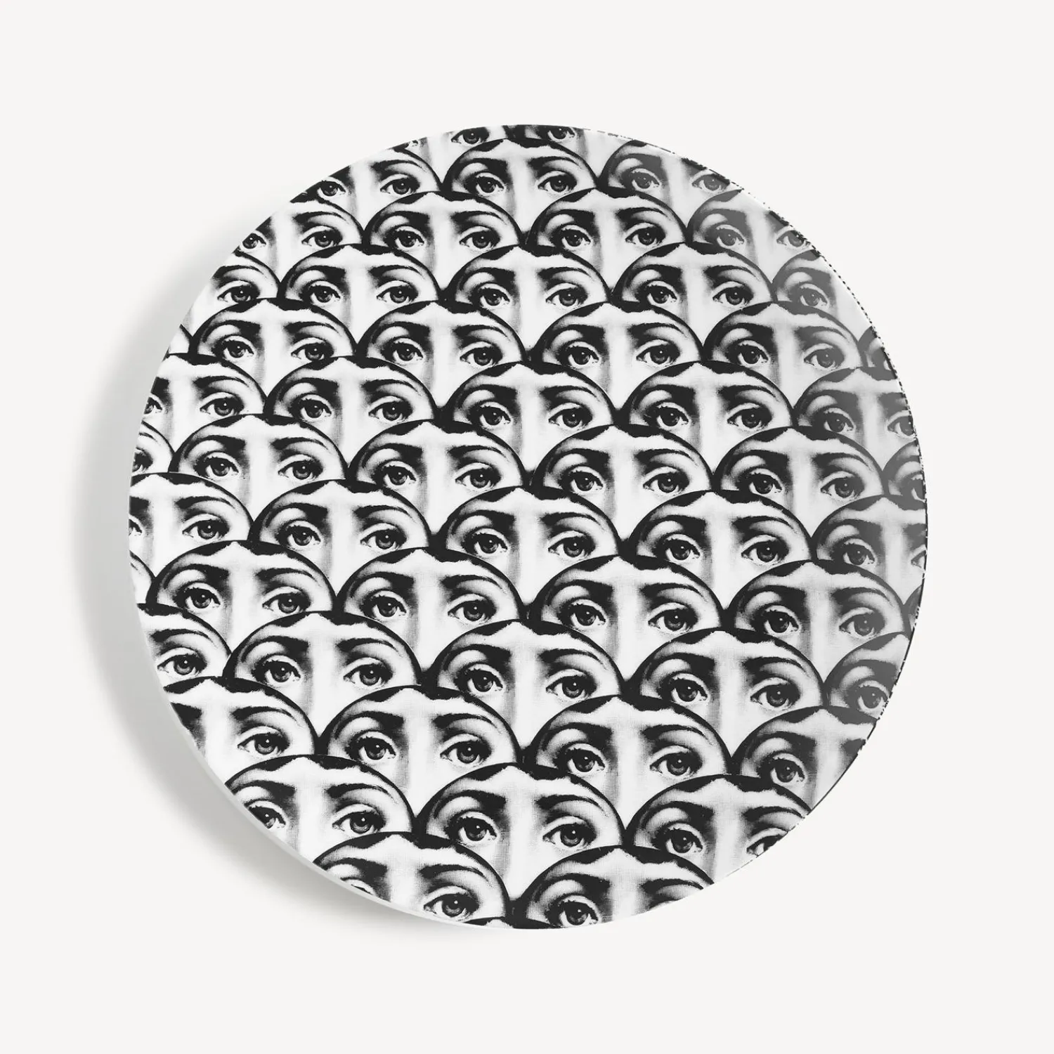 Repetition<Fornasetti Wall Plate Tema E Variazioni N.224 White/Black