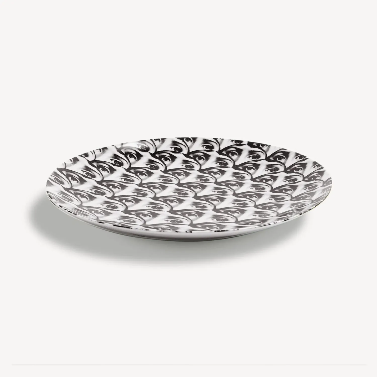 Repetition<Fornasetti Wall Plate Tema E Variazioni N.224 White/Black