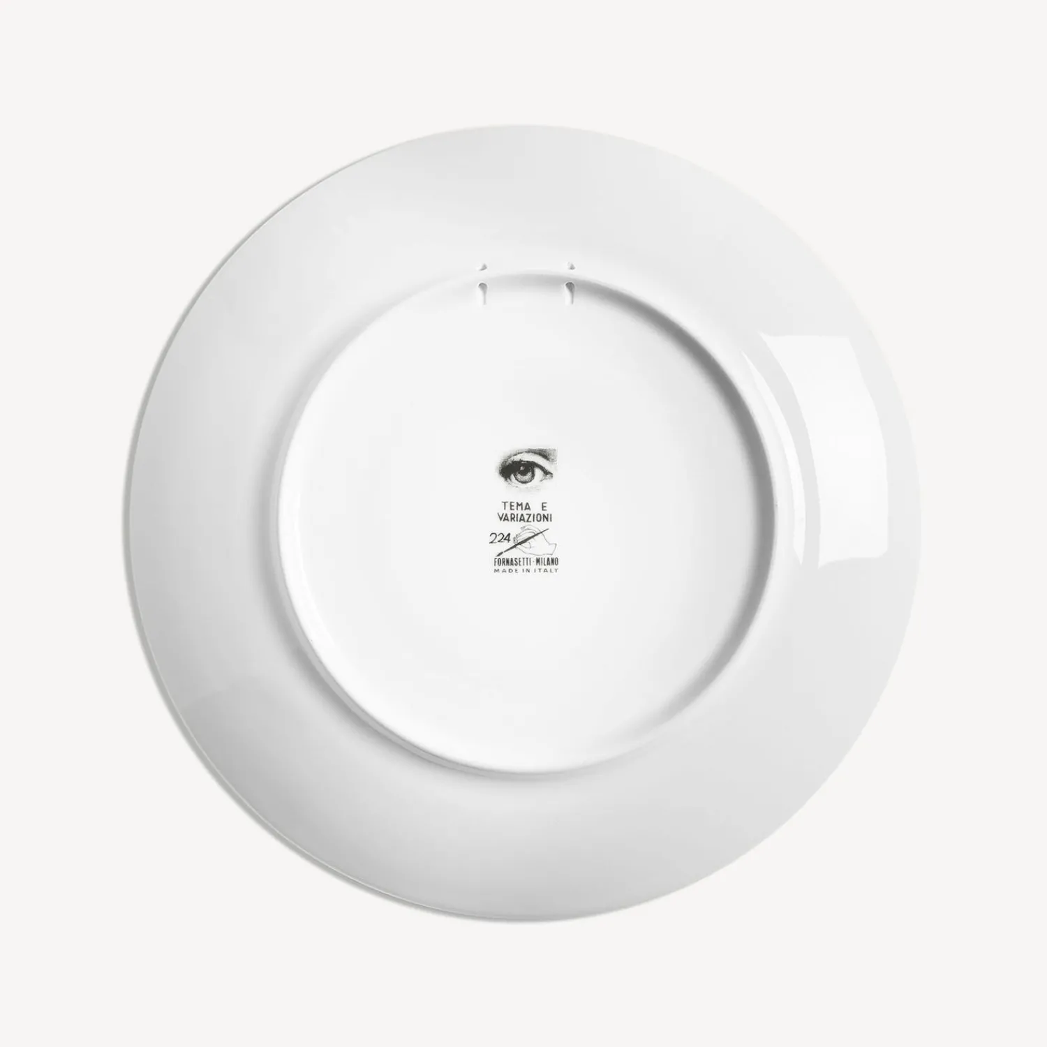 Repetition<Fornasetti Wall Plate Tema E Variazioni N.224 White/Black