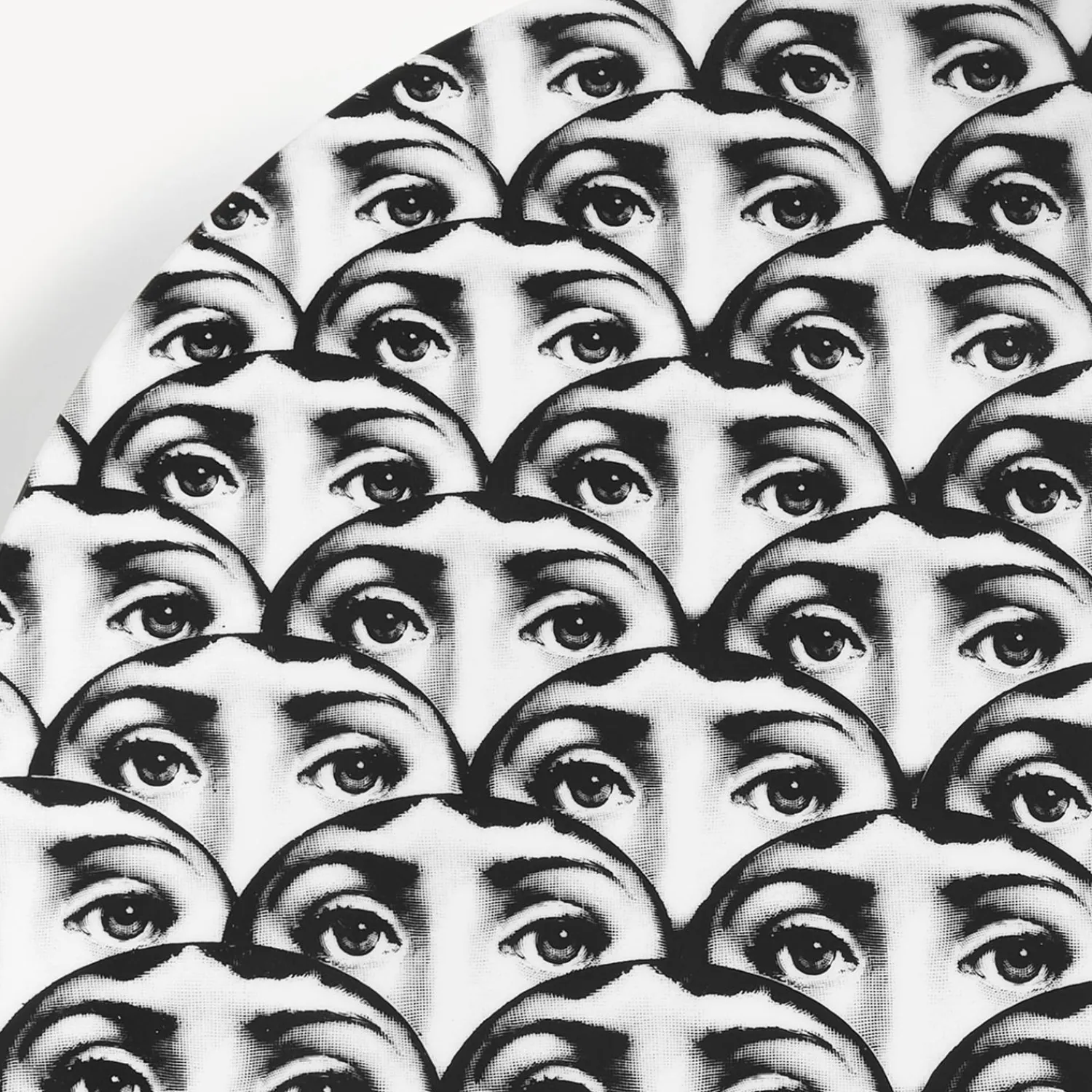 Repetition<Fornasetti Wall Plate Tema E Variazioni N.224 White/Black