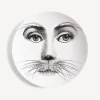 Animals<Fornasetti Wall Plate Tema E Variazioni N.311 White/Black