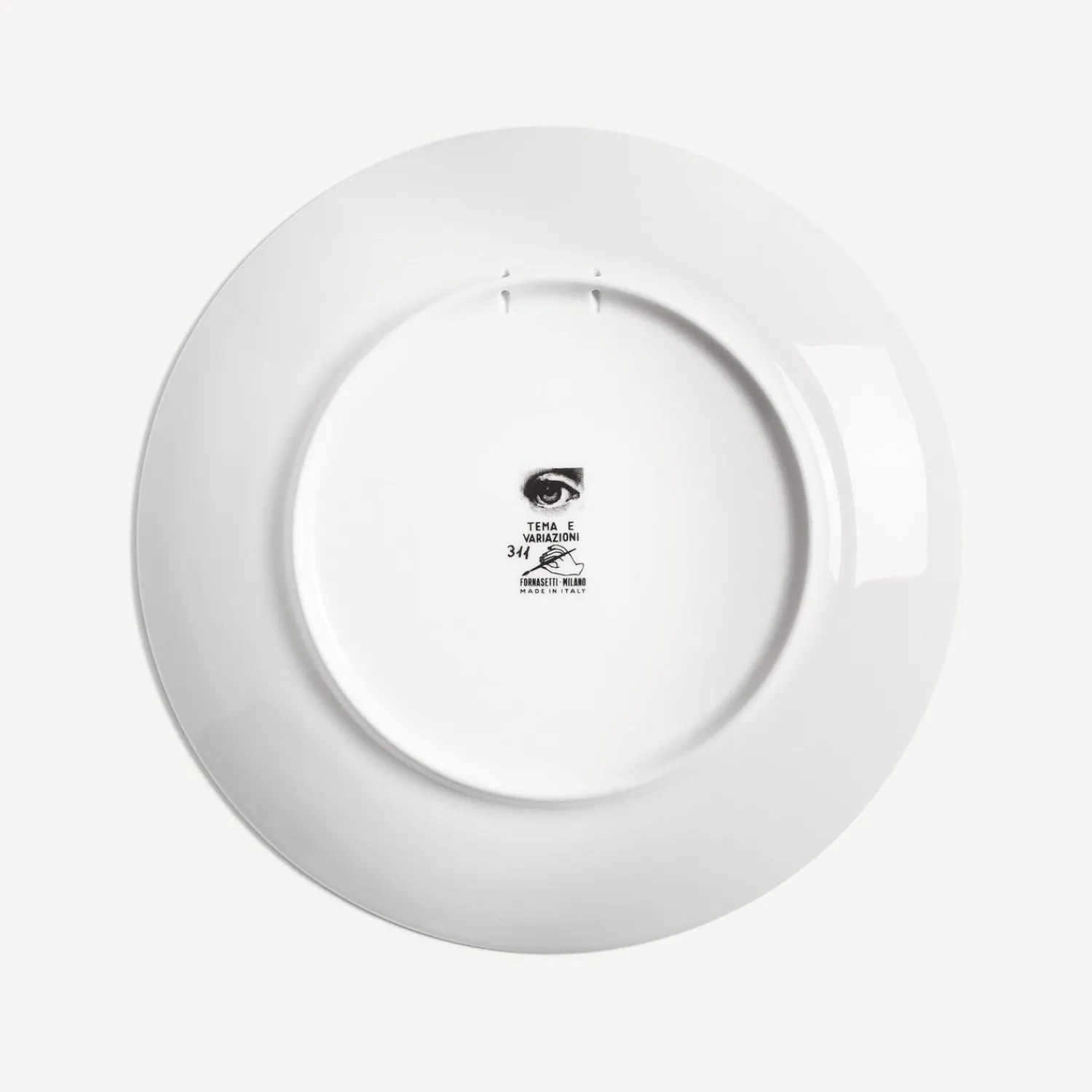 Animals<Fornasetti Wall Plate Tema E Variazioni N.311 White/Black