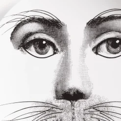 Animals<Fornasetti Wall Plate Tema E Variazioni N.311 White/Black