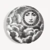 Soli<Fornasetti Wall Plate Tema E Variazioni N.101 White/Black