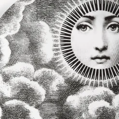 Soli<Fornasetti Wall Plate Tema E Variazioni N.101 White/Black