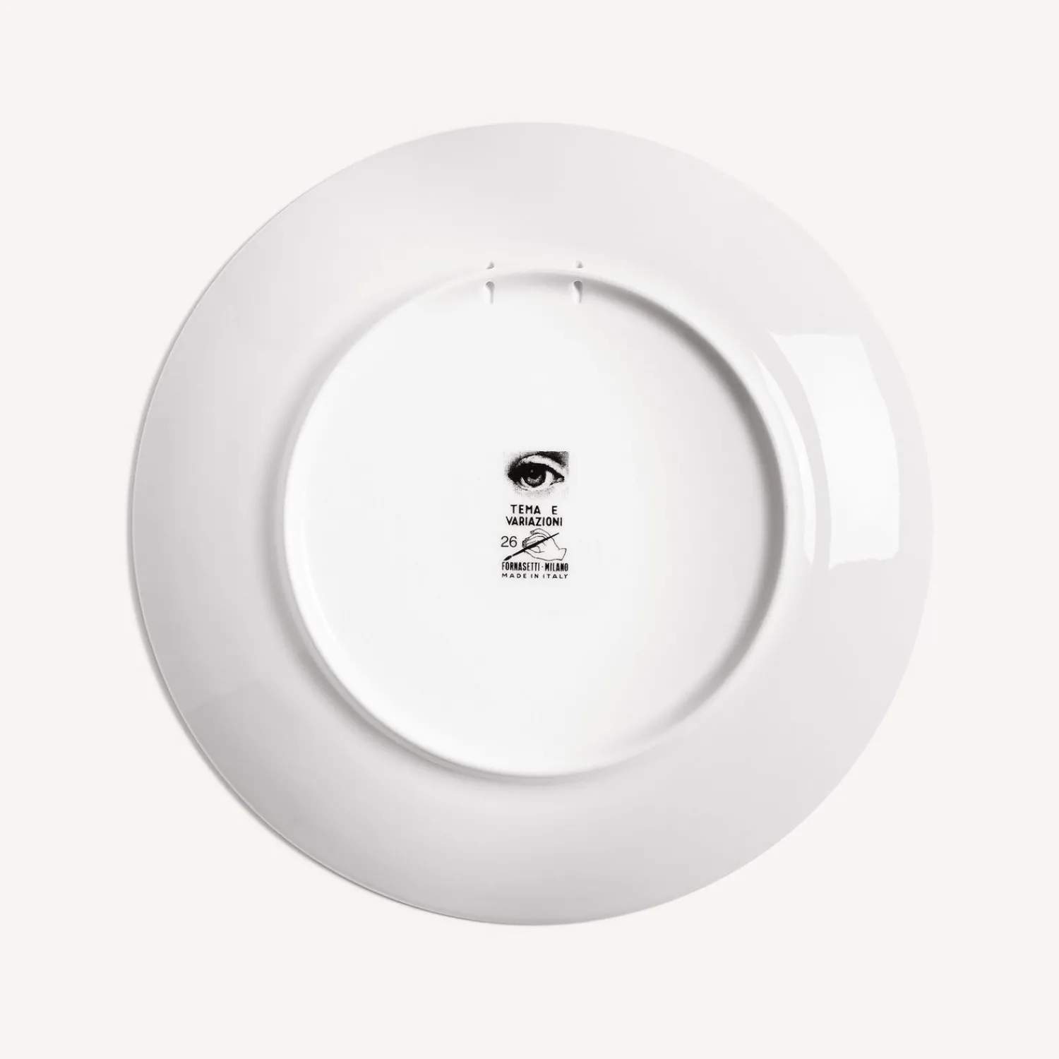 Occhi<Fornasetti Wall Plate Tema E Variazioni N.26 White/Black
