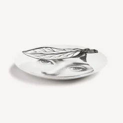 Fruit<Fornasetti Wall Plate Tema E Variazioni N.24 White/Black