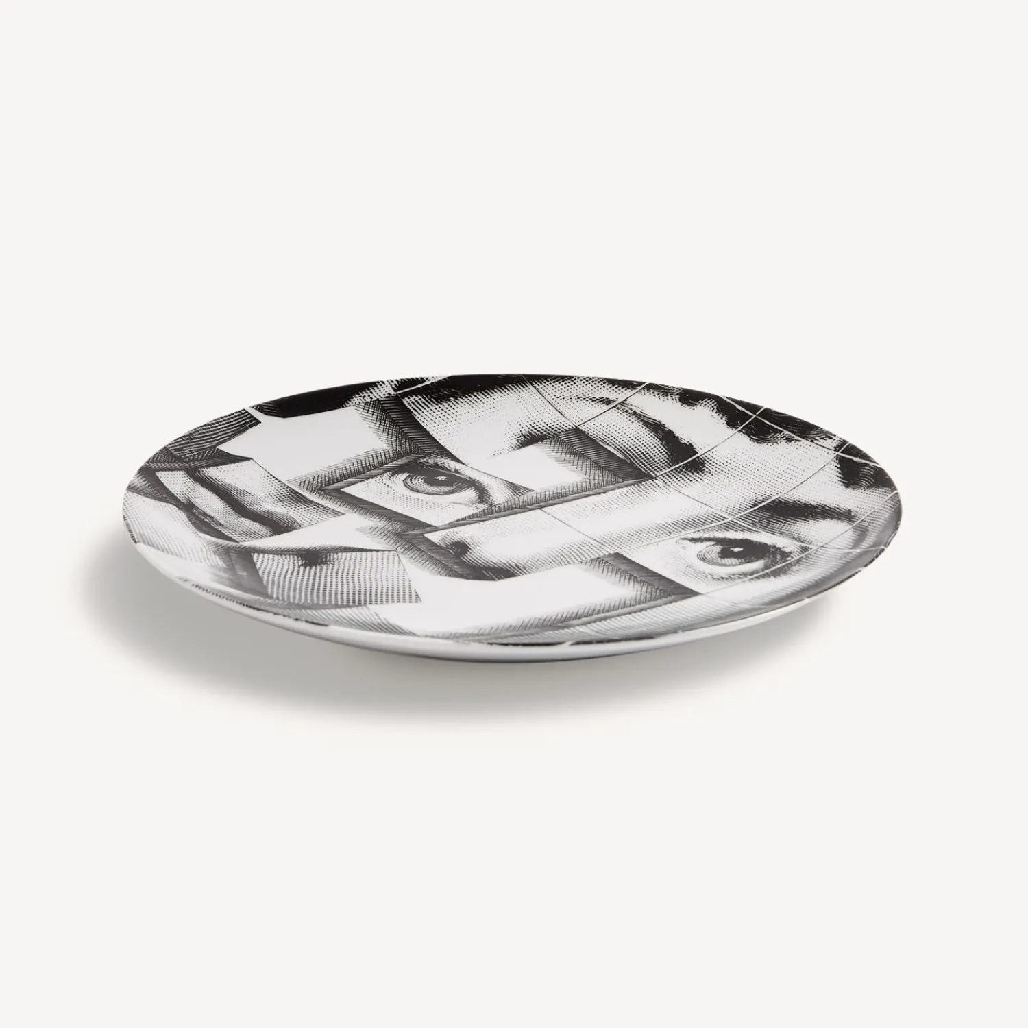 Surrealism<Fornasetti Wall Plate Tema E Variazioni N.180 White/Black