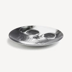 Flowers<Fornasetti Wall Plate Tema E Variazioni N.365 White/Black