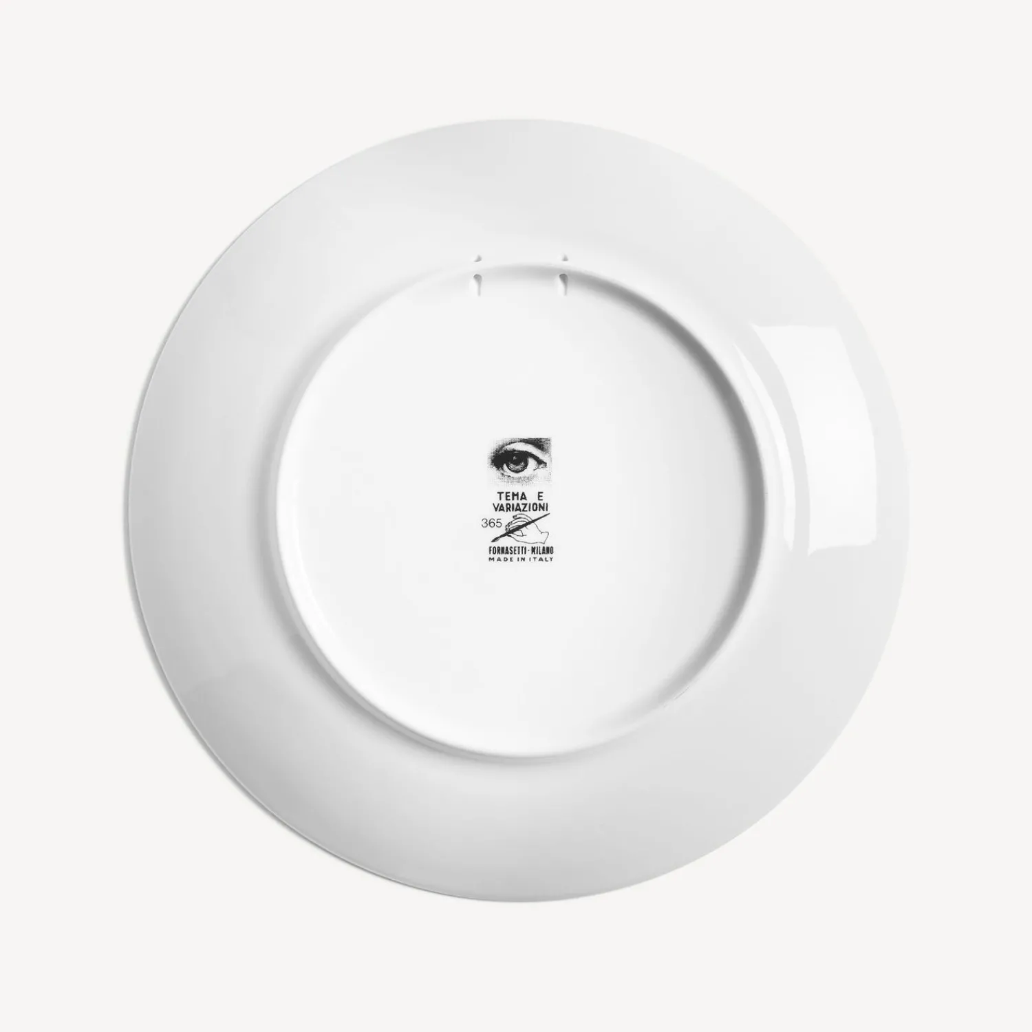 Flowers<Fornasetti Wall Plate Tema E Variazioni N.365 White/Black