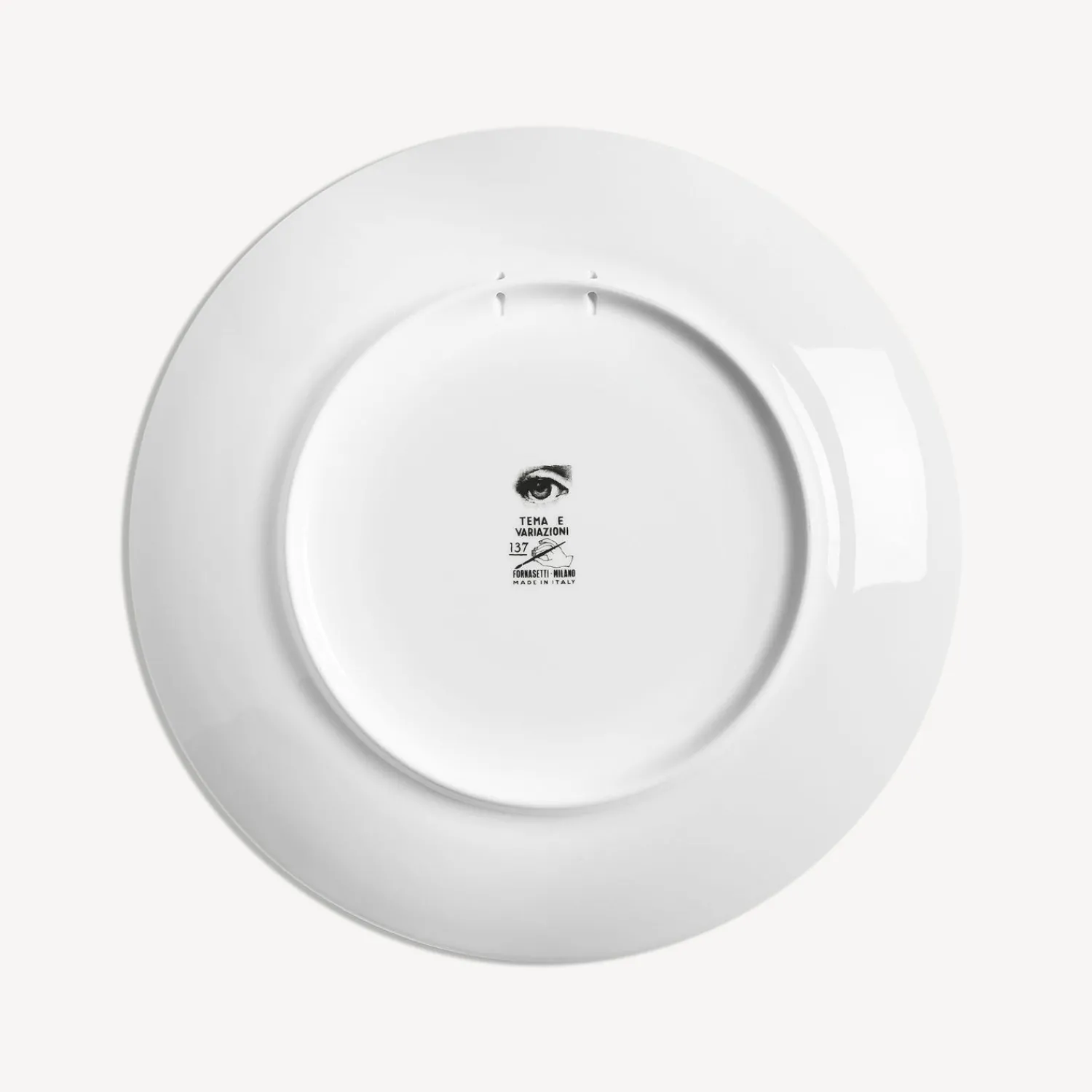 Flowers<Fornasetti Wall Plate Tema E Variazioni N.137 White/Black/Gold