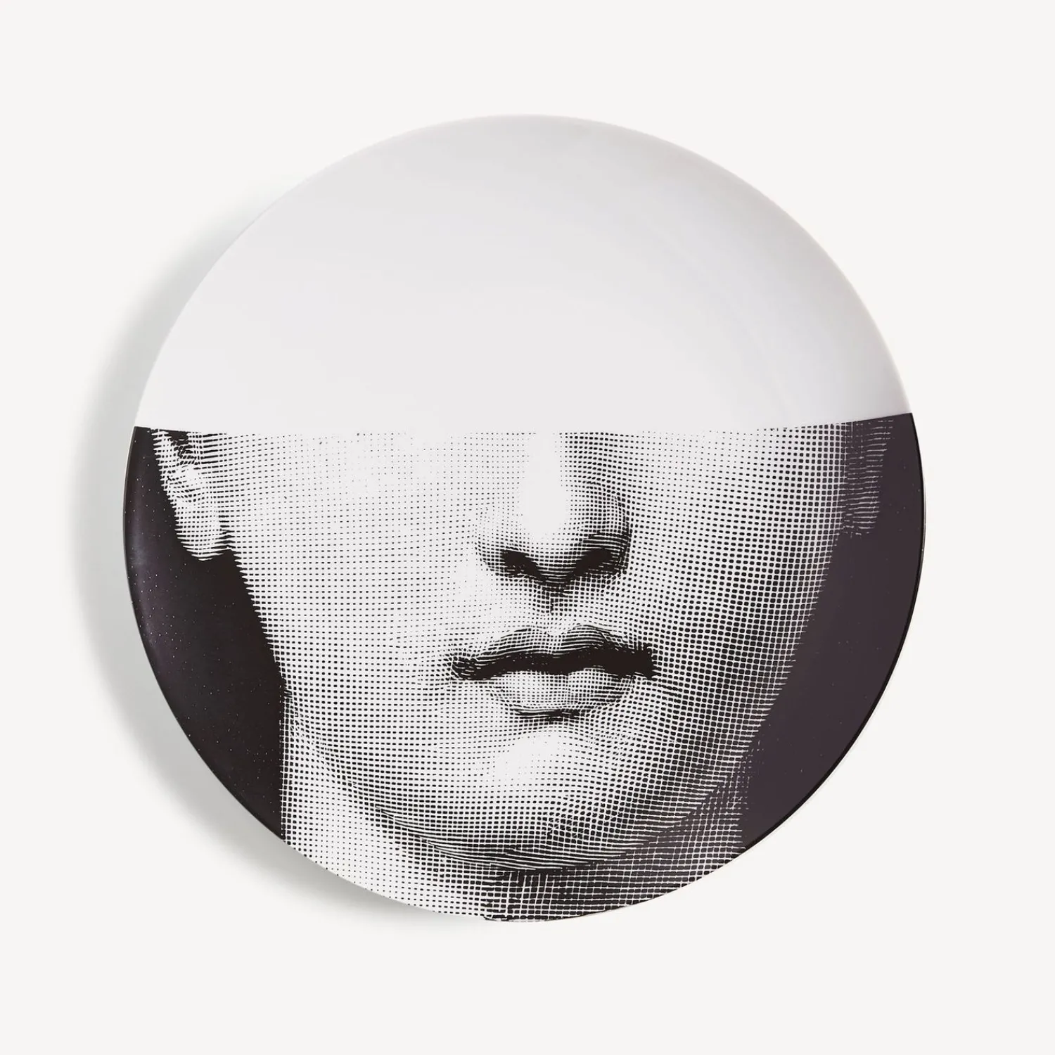 Fragment<Fornasetti Wall Plate Tema E Variazioni N.7 White/Black