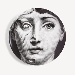 Antiquity<Fornasetti Wall Plate Tema E Variazioni N.378 White/Black