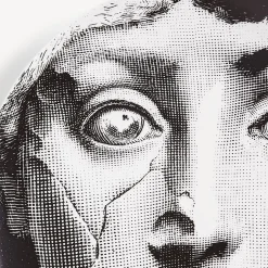 Antiquity<Fornasetti Wall Plate Tema E Variazioni N.378 White/Black
