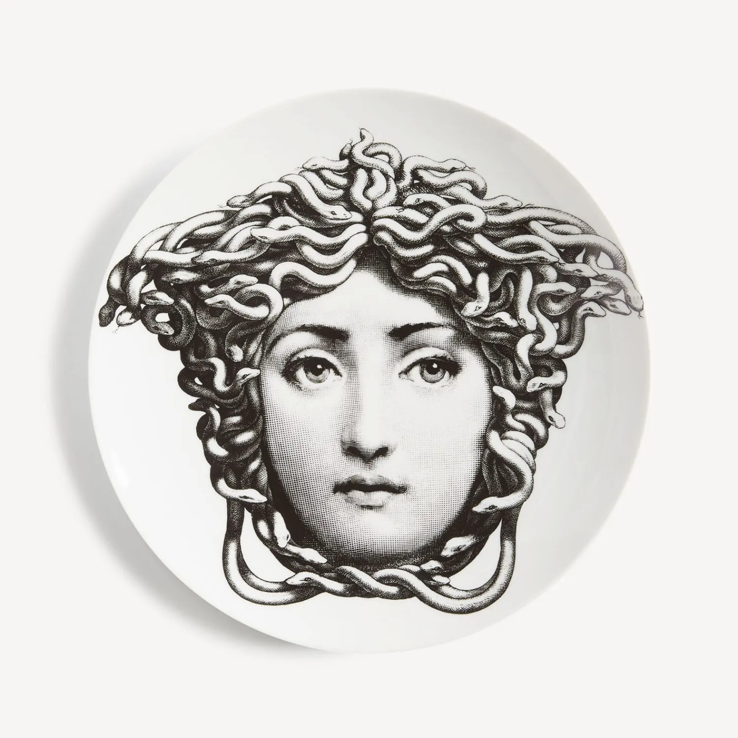 Antiquity<Fornasetti Wall Plate Tema E Variazioni N.217 White/Black