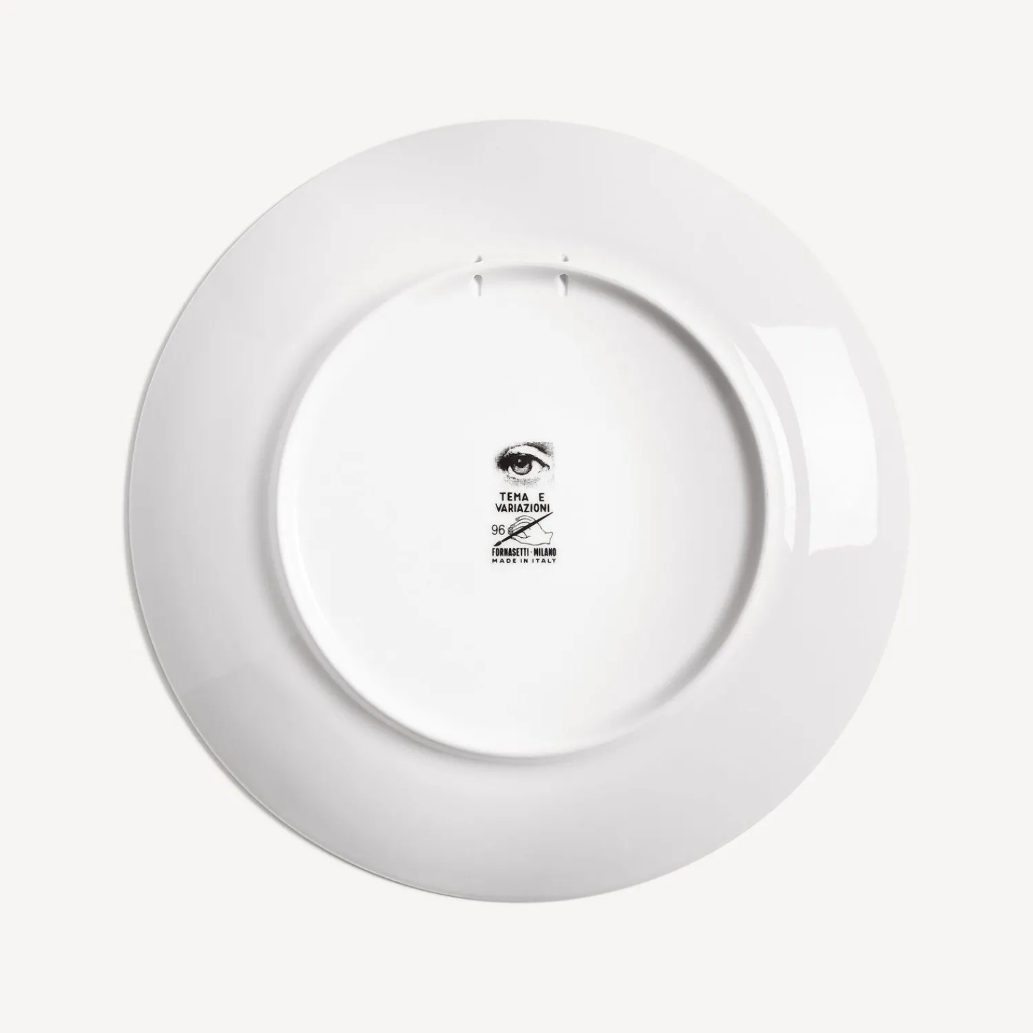 Animals<Fornasetti Wall Plate Tema E Variazioni N.96 White/Black/Gold