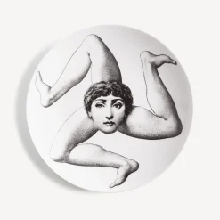 Antiquity<Fornasetti Wall Plate Tema E Variazioni N.186 White/Black
