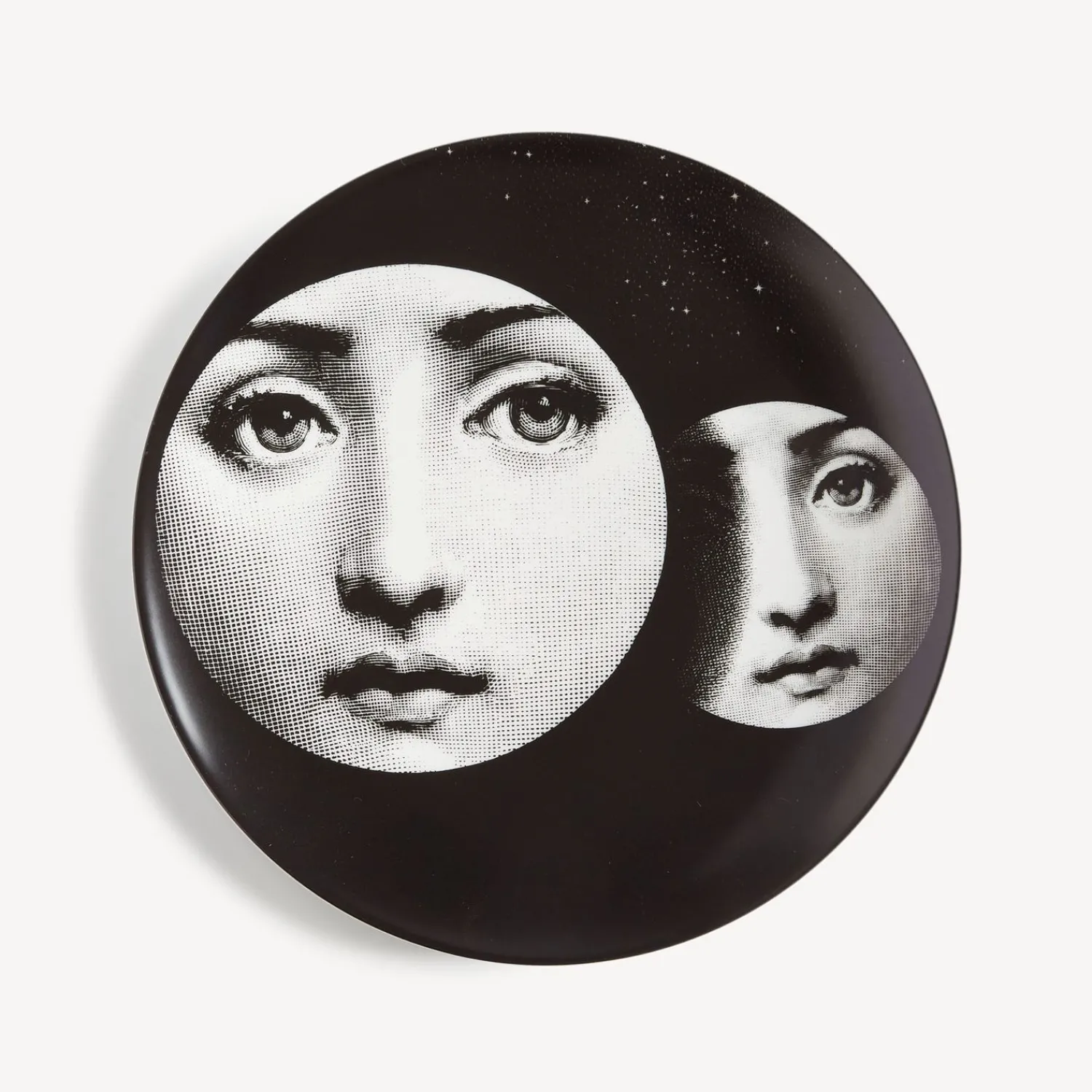 Soli<Fornasetti Wall Plate Tema E Variazioni N.150 White/Black