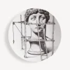 Antiquity<Fornasetti Wall Plate Tema E Variazioni N.200 White/Black