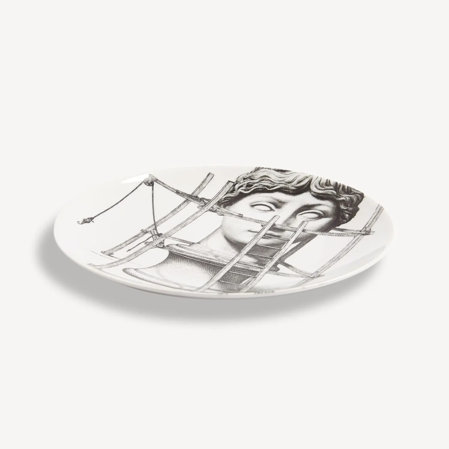 Antiquity<Fornasetti Wall Plate Tema E Variazioni N.200 White/Black
