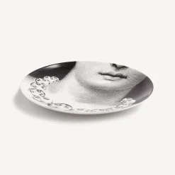 Repetition<Fornasetti Wall Plate Tema E Variazioni N.107 White/Black