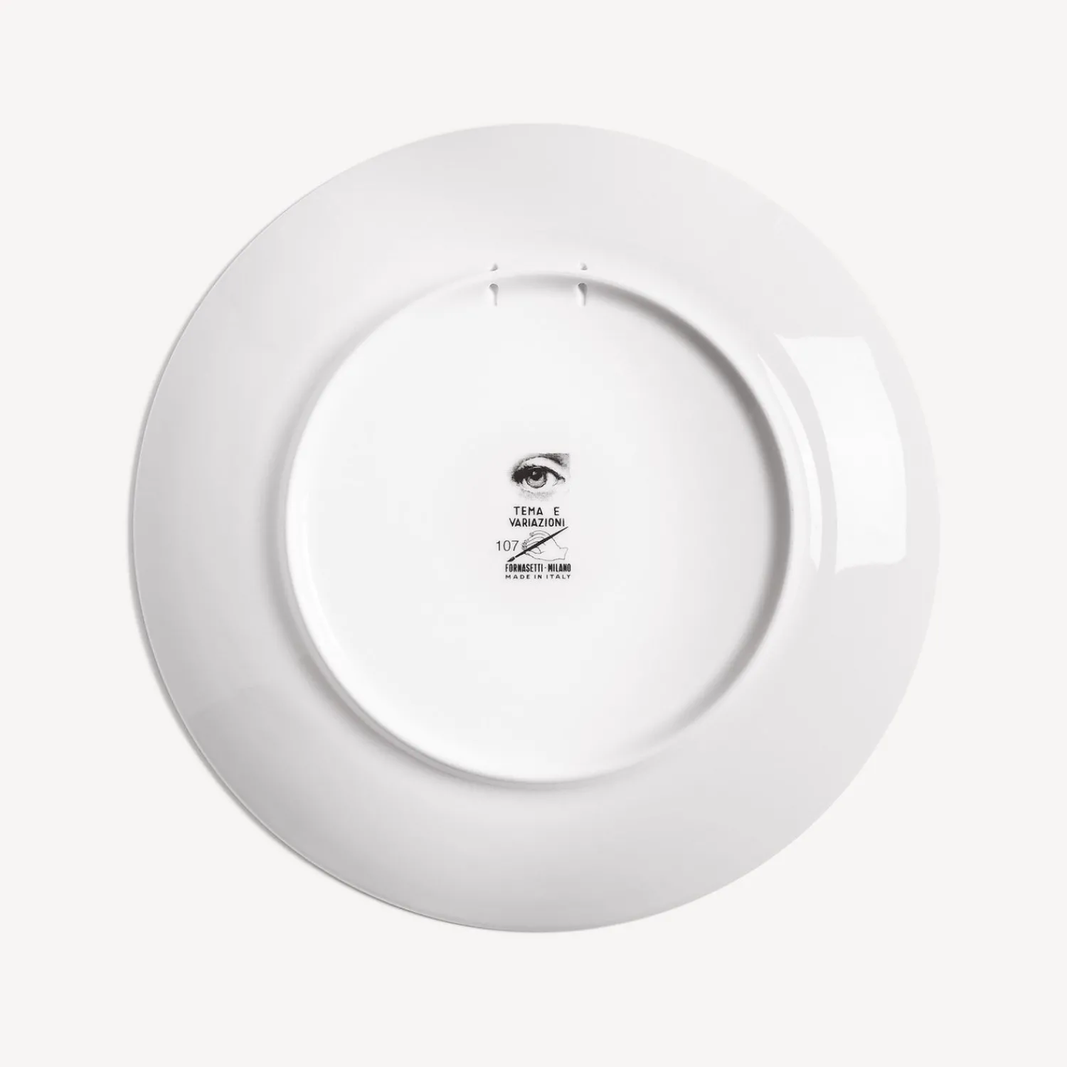 Repetition<Fornasetti Wall Plate Tema E Variazioni N.107 White/Black