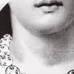 Repetition<Fornasetti Wall Plate Tema E Variazioni N.107 White/Black