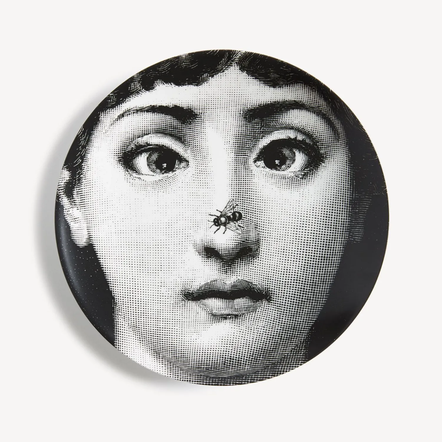 Animals<Fornasetti Wall Plate Tema E Variazioni N.363 White/Black