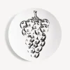 Fruit<Fornasetti Wall Plate Tema E Variazioni N. 53 White/Black