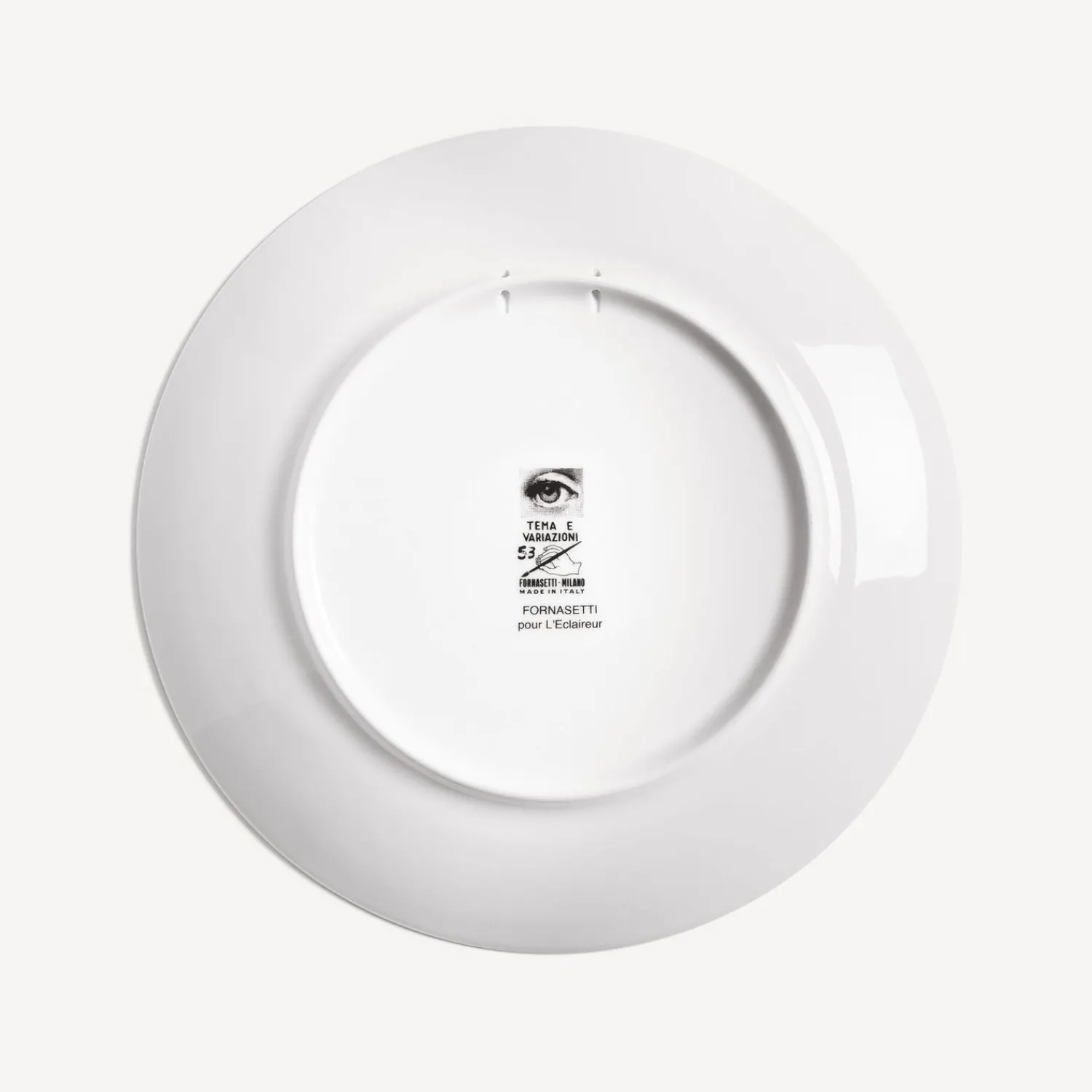 Fruit<Fornasetti Wall Plate Tema E Variazioni N. 53 White/Black