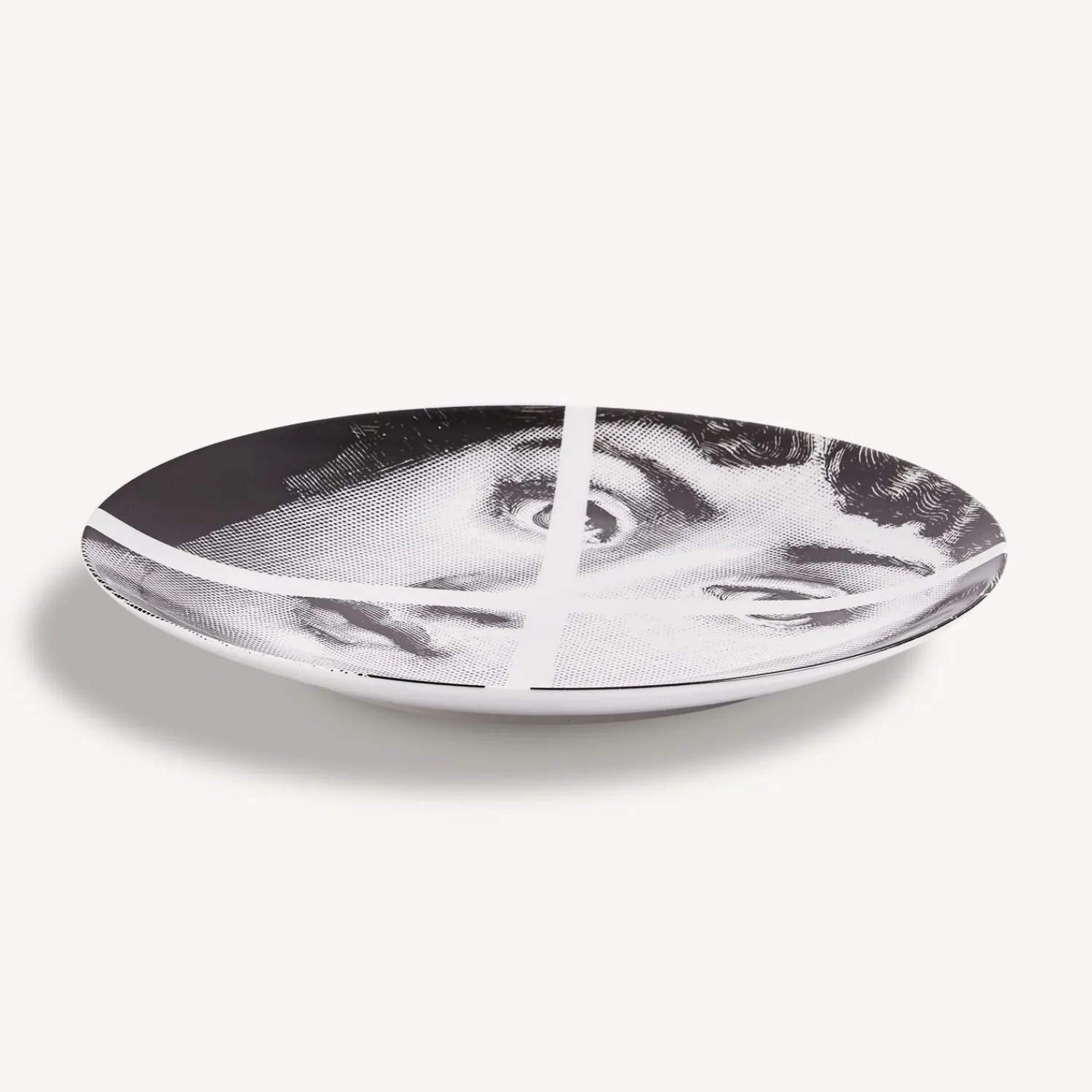 Fragment<Fornasetti Wall Plate Tema E Variazioni N.30 White/Black